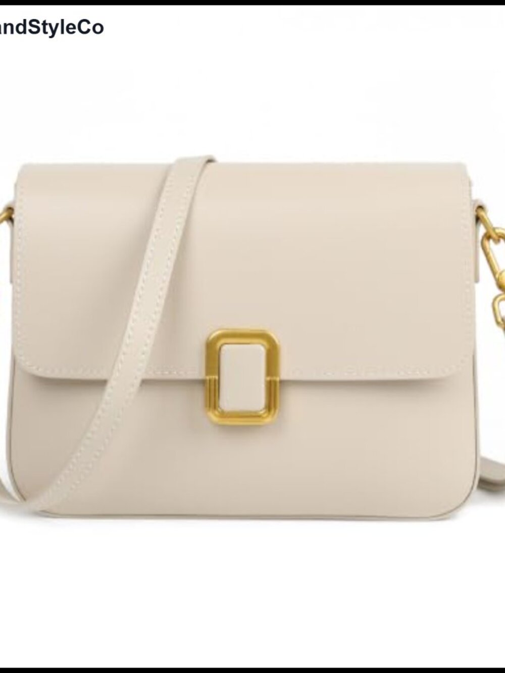 Genuine Leather Crossbody Shoulder Handbag for Women Gold Hardware Magnetic Snap